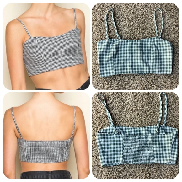 Brandy Melville Austin Gingham Halter Crop Top, OS - Picture 6 of 6
